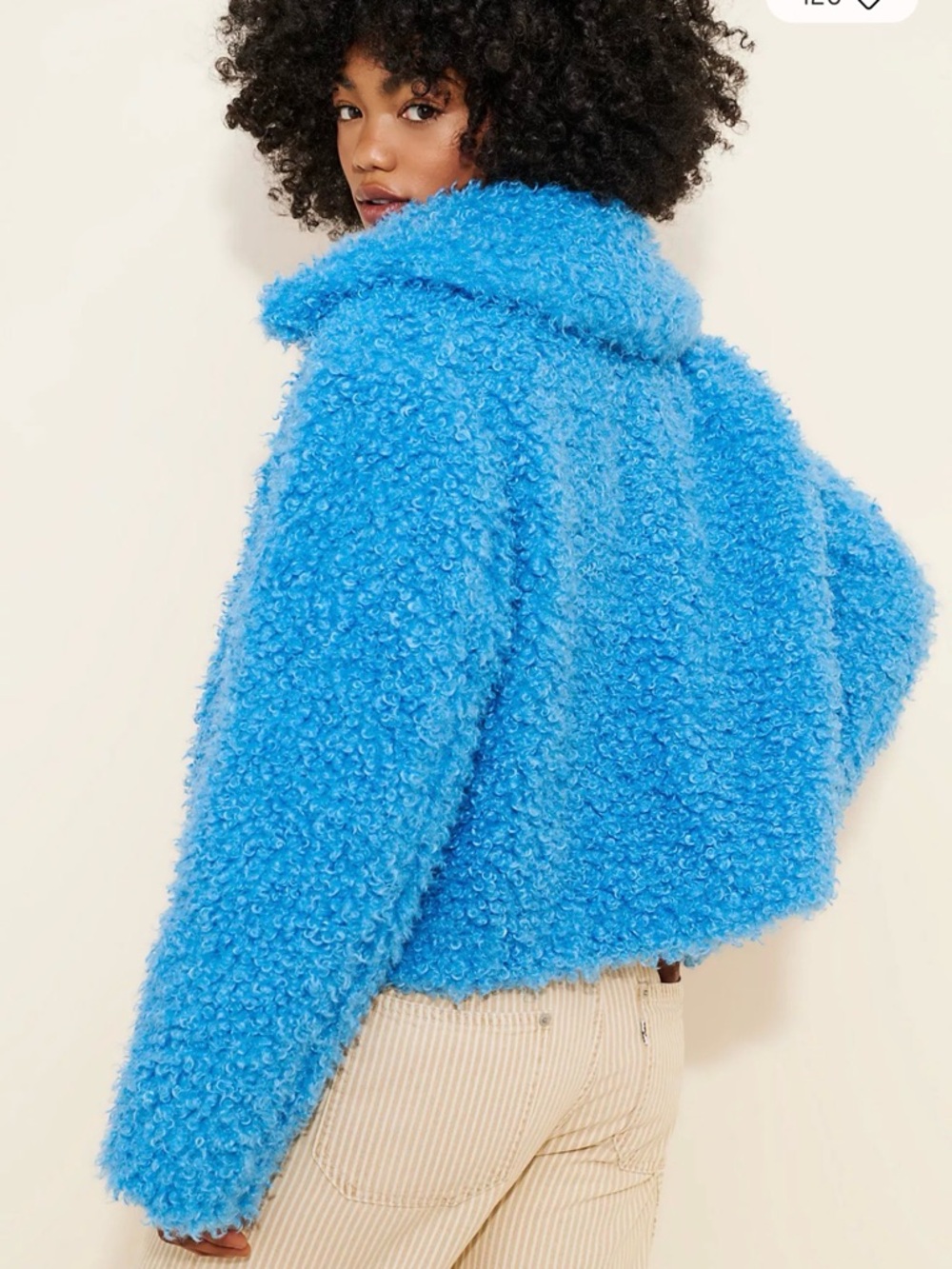 Free People cool and cozy teddy coat blue XS - Picture 2 of 11